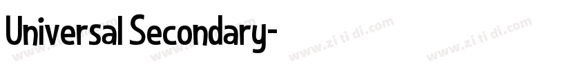 Universal Secondary字体转换
